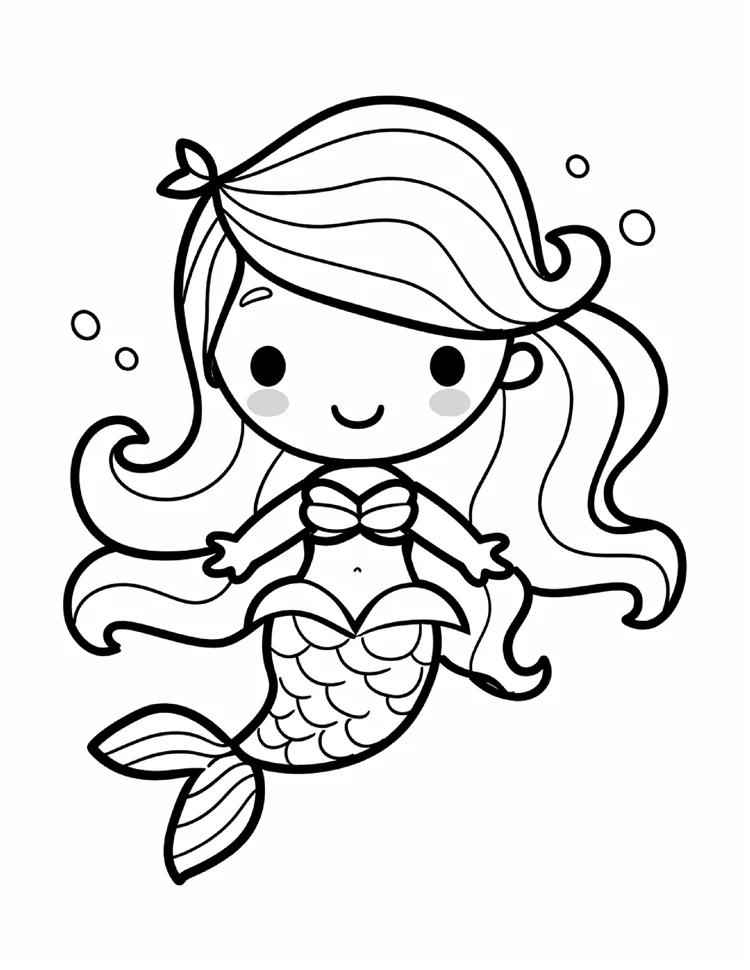 Desenhos de Sereias para colorir 23