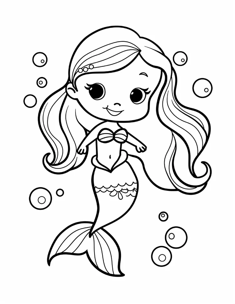 Desenhos de Sereias para colorir 26