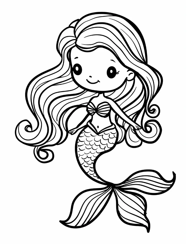 Desenhos de Sereias para colorir 30