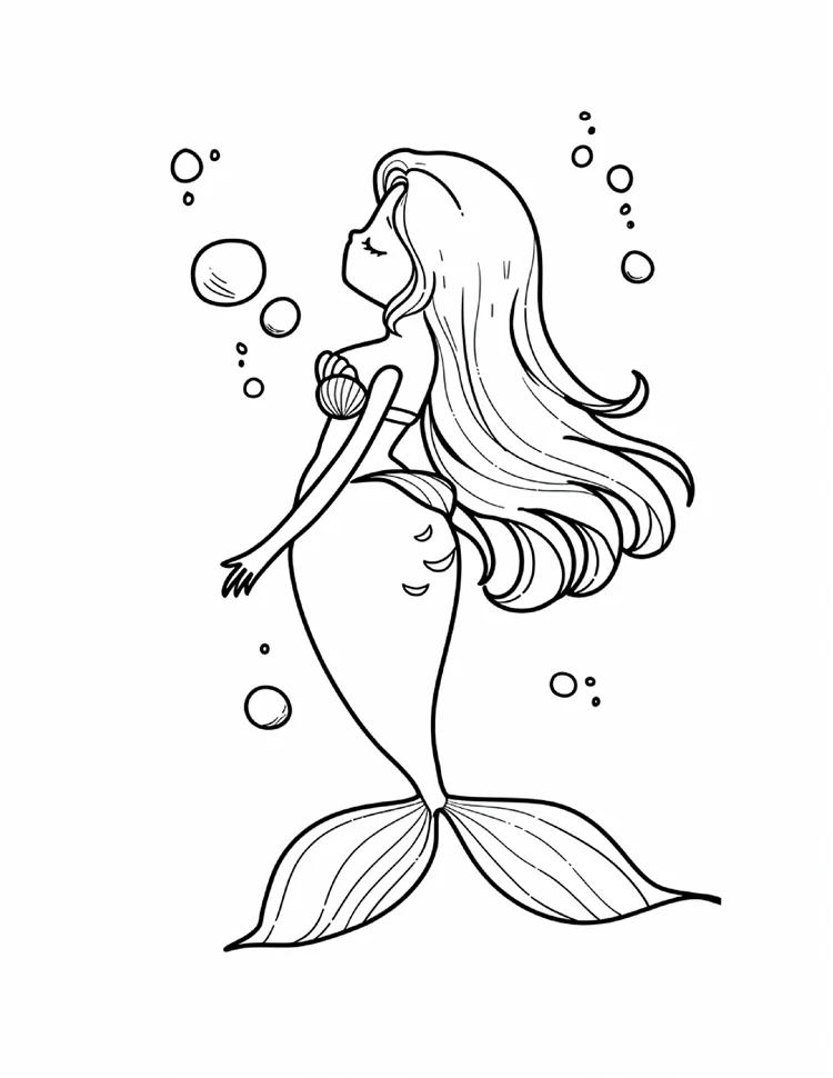 Desenhos de Sereias para colorir 32
