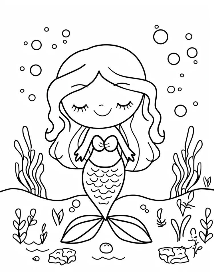 Desenhos de Sereias para colorir 4