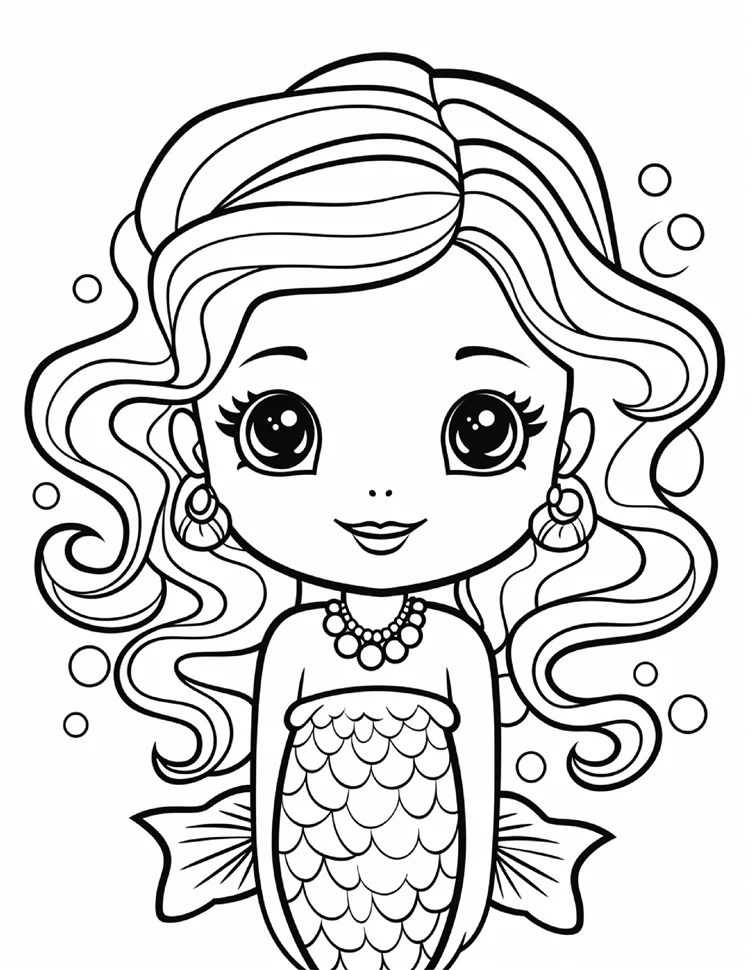 Desenhos de Sereias para colorir 5