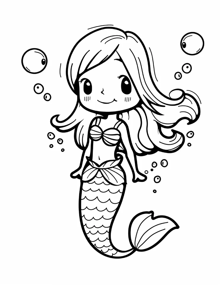 Desenhos de Sereias para colorir 6