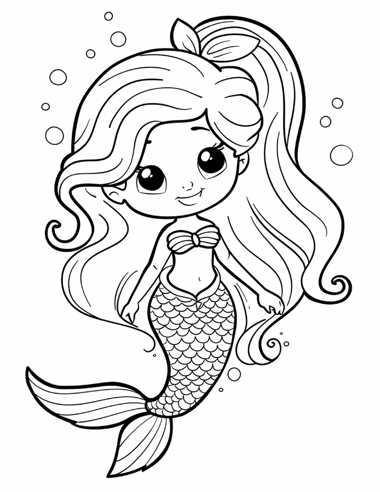 Desenhos de Sereias para colorir 7