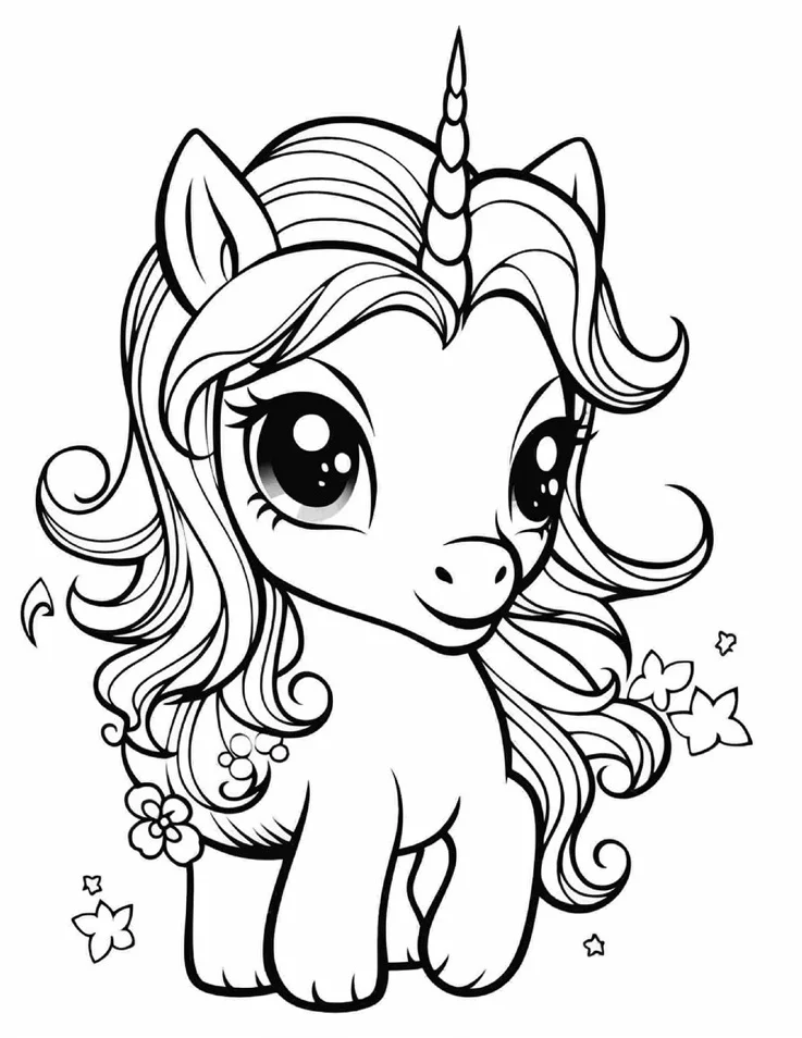 Desenhos de Unicórnios para colorir 1