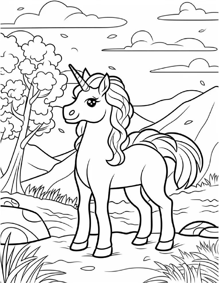 Desenhos de Unicórnios para colorir 102