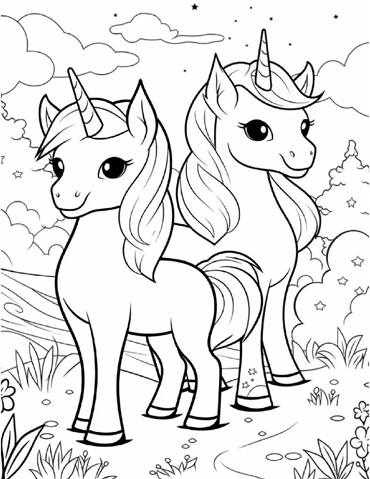 Desenhos de Unicórnios para colorir 103