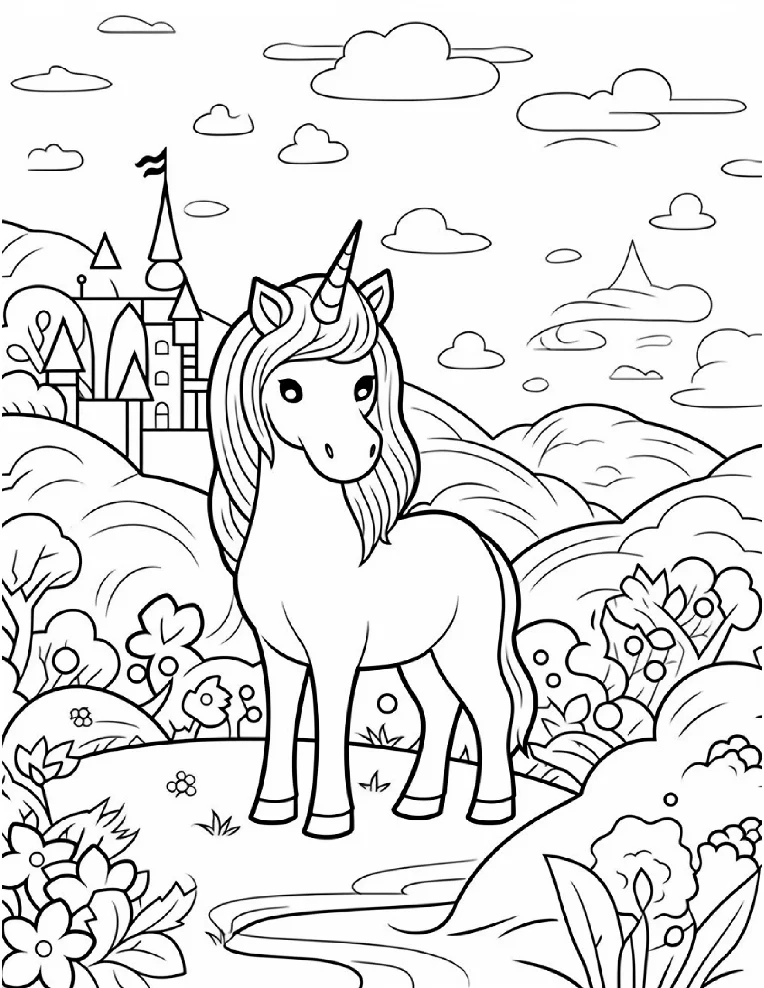 Desenhos de Unicórnios para colorir 107