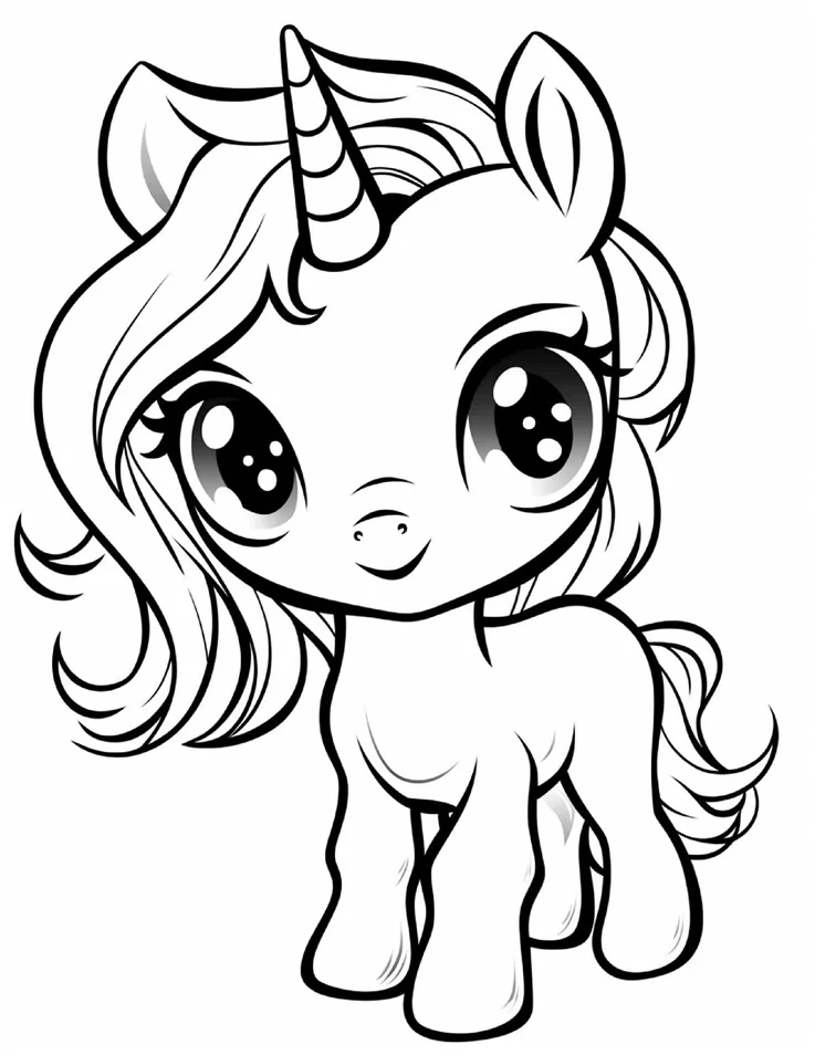 Desenhos de Unicórnios para colorir 11