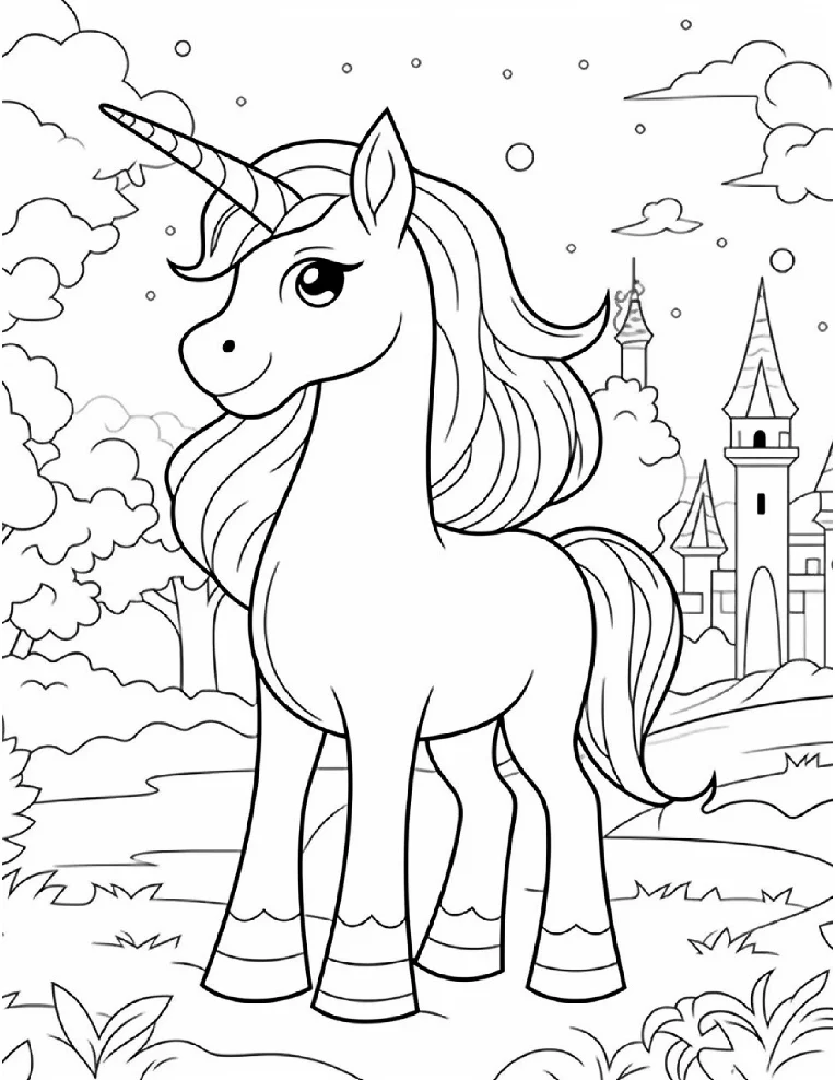 Desenhos de Unicórnios para colorir 110