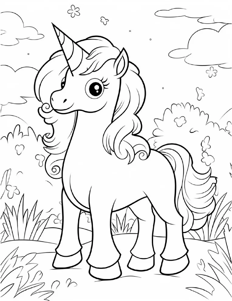 Desenhos de Unicórnios para colorir 112