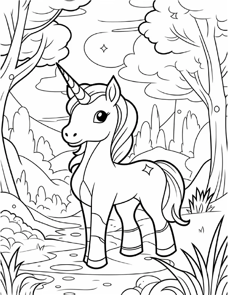 Desenhos de Unicórnios para colorir 113