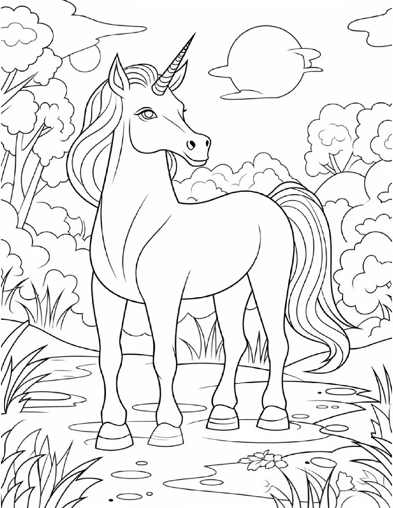 Desenhos de Unicórnios para colorir 115