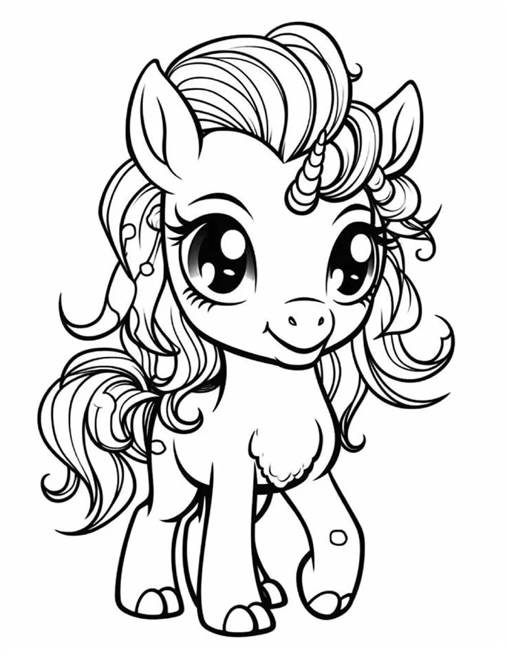Desenhos de Unicórnios para colorir 12