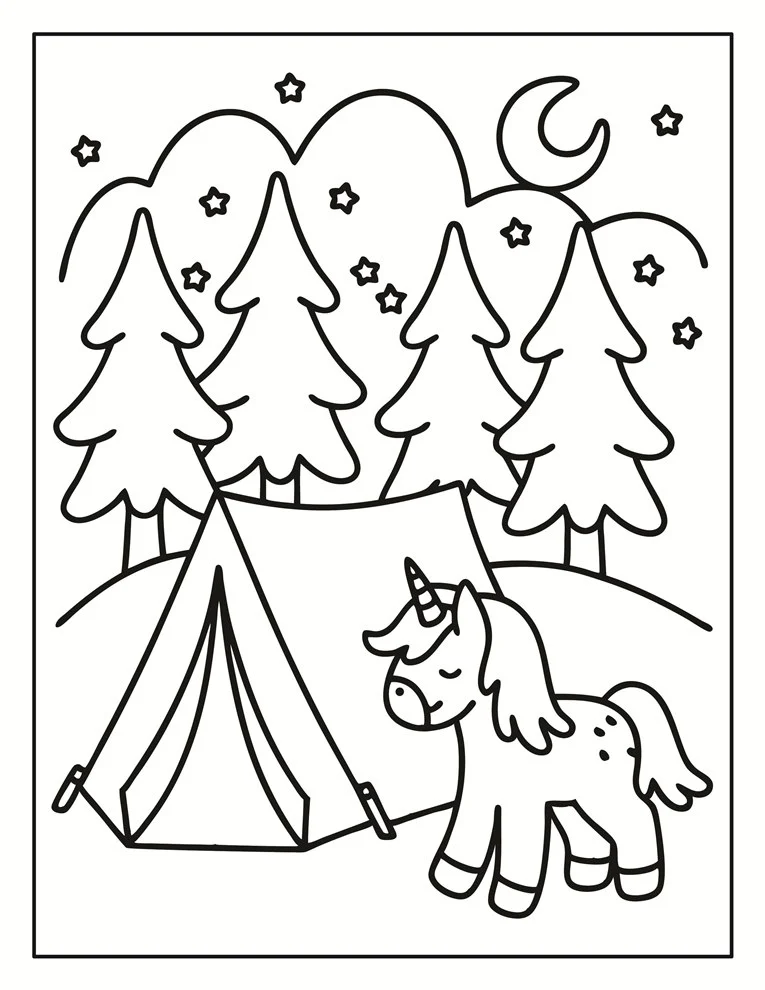 Desenhos de Unicórnios para colorir 123