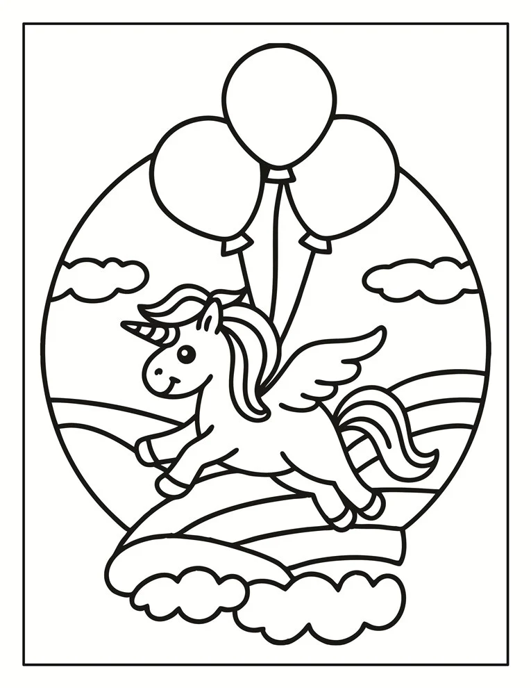Desenhos de Unicórnios para colorir 135