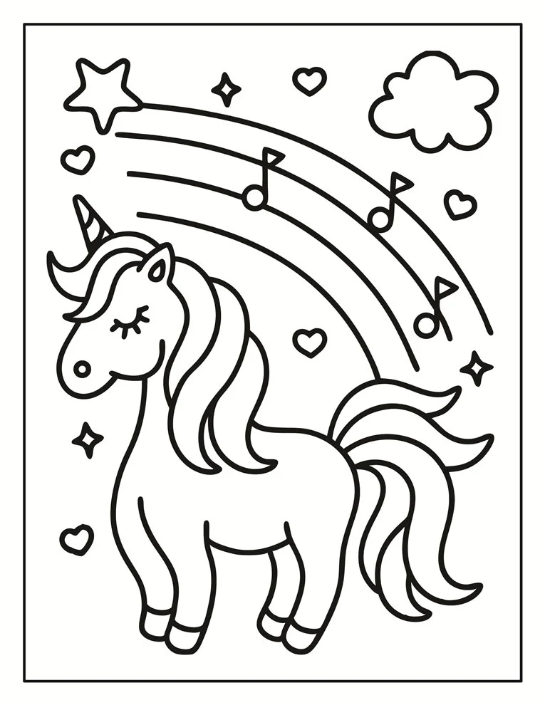Desenhos de Unicórnios para colorir 147