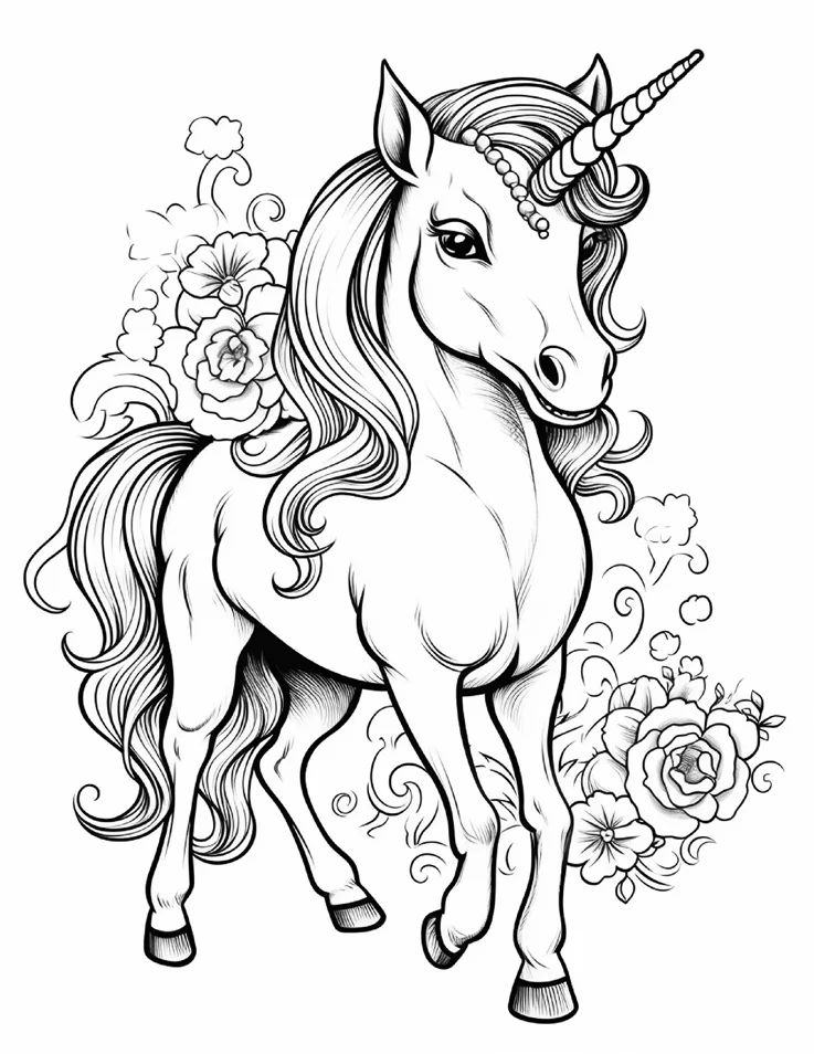 Desenhos de Unicórnios para colorir 17