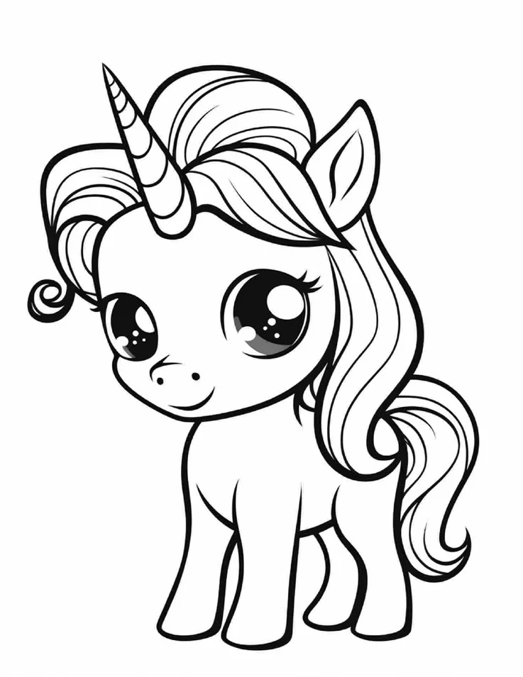Desenhos de Unicórnios para colorir 18