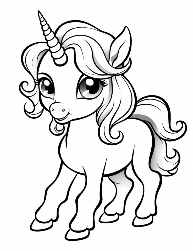 Desenhos de Unicórnios para colorir 19