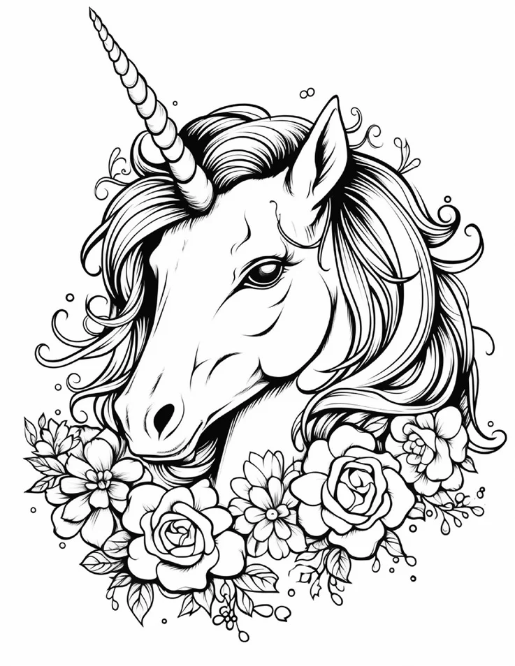 Desenhos de Unicórnios para colorir 2