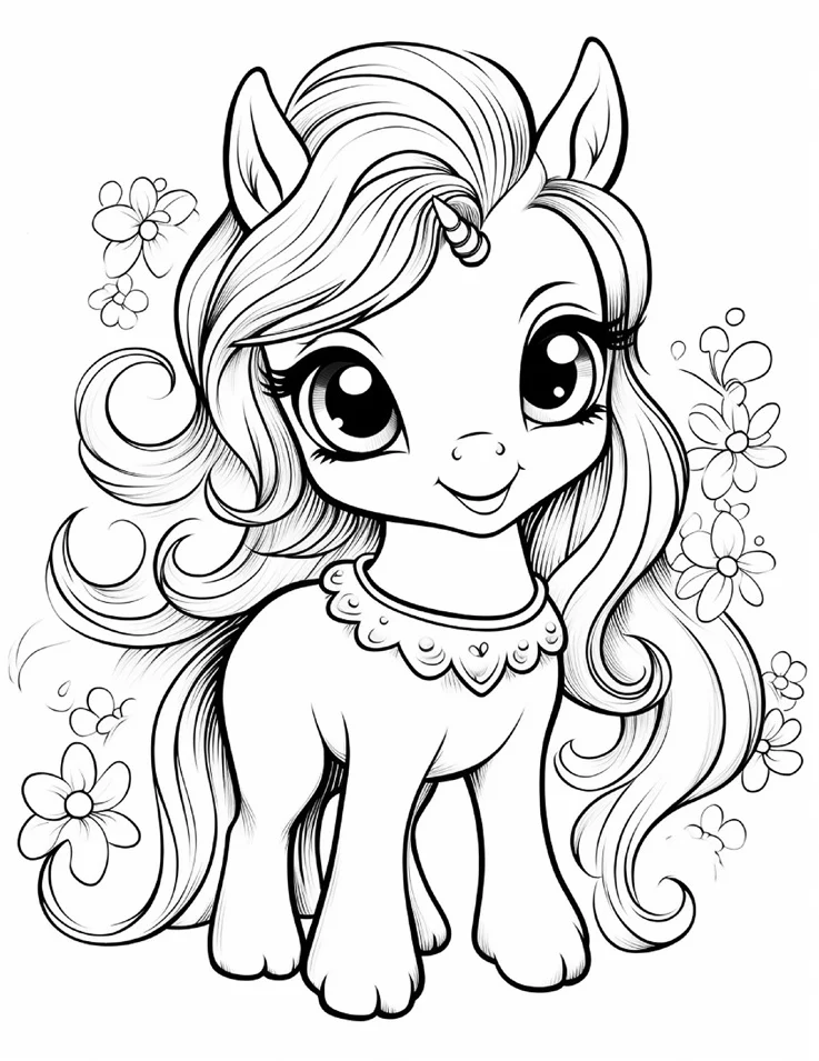 Desenhos de Unicórnios para colorir 20