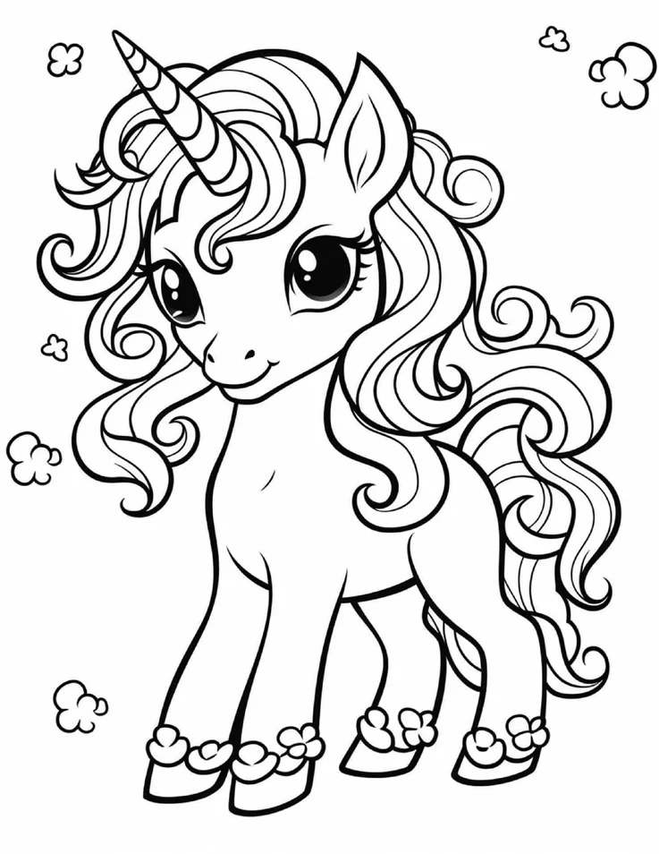 Desenhos de Unicórnios para colorir 21