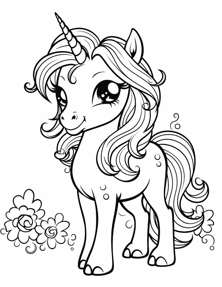 Desenhos de Unicórnios para colorir 22