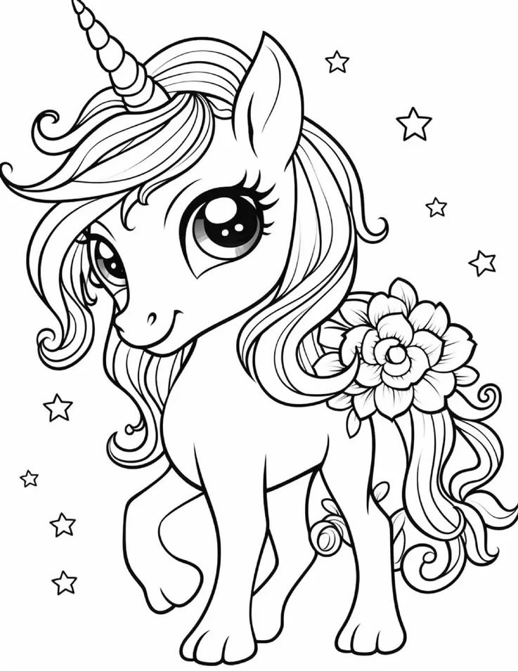 Desenhos de Unicórnios para colorir 23