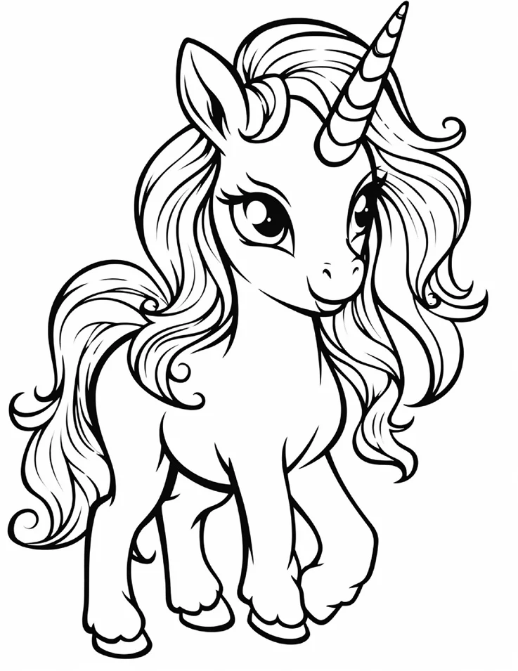 Desenhos de Unicórnios para colorir 24