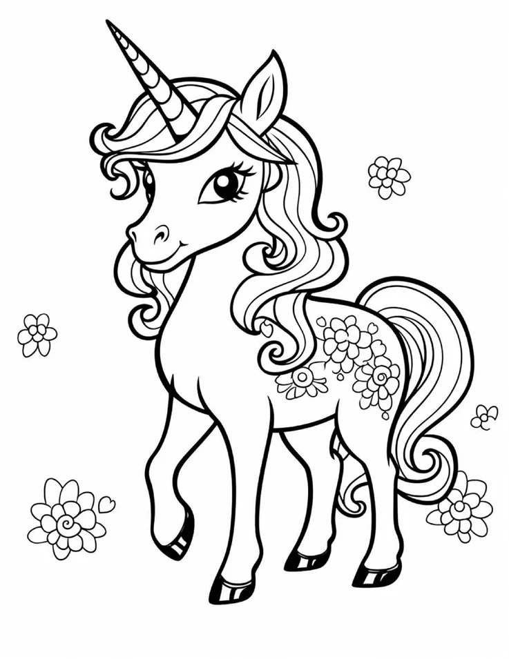 Desenhos de Unicórnios para colorir 27