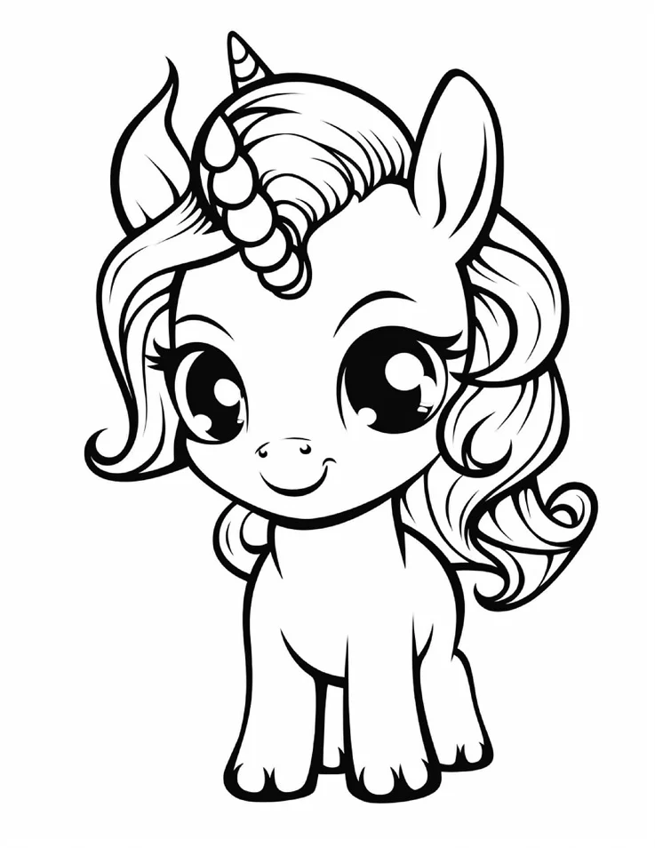 Desenhos de Unicórnios para colorir 29