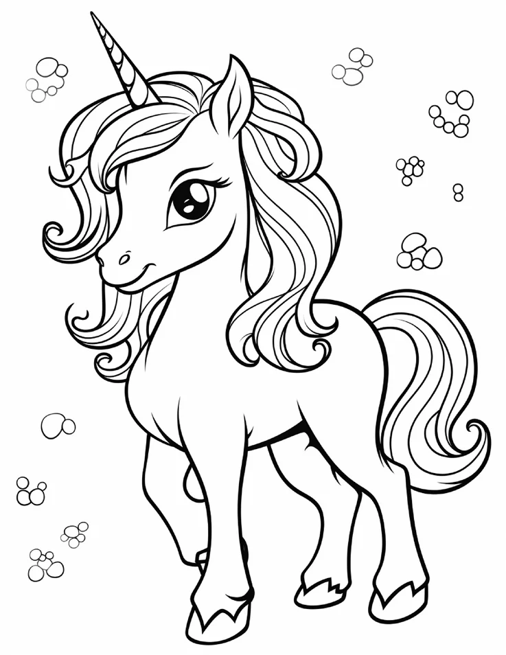 Desenhos de Unicórnios para colorir 30