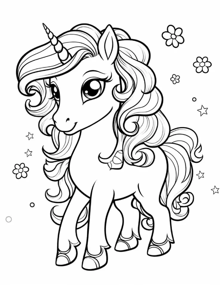 Desenhos de Unicórnios para colorir 31