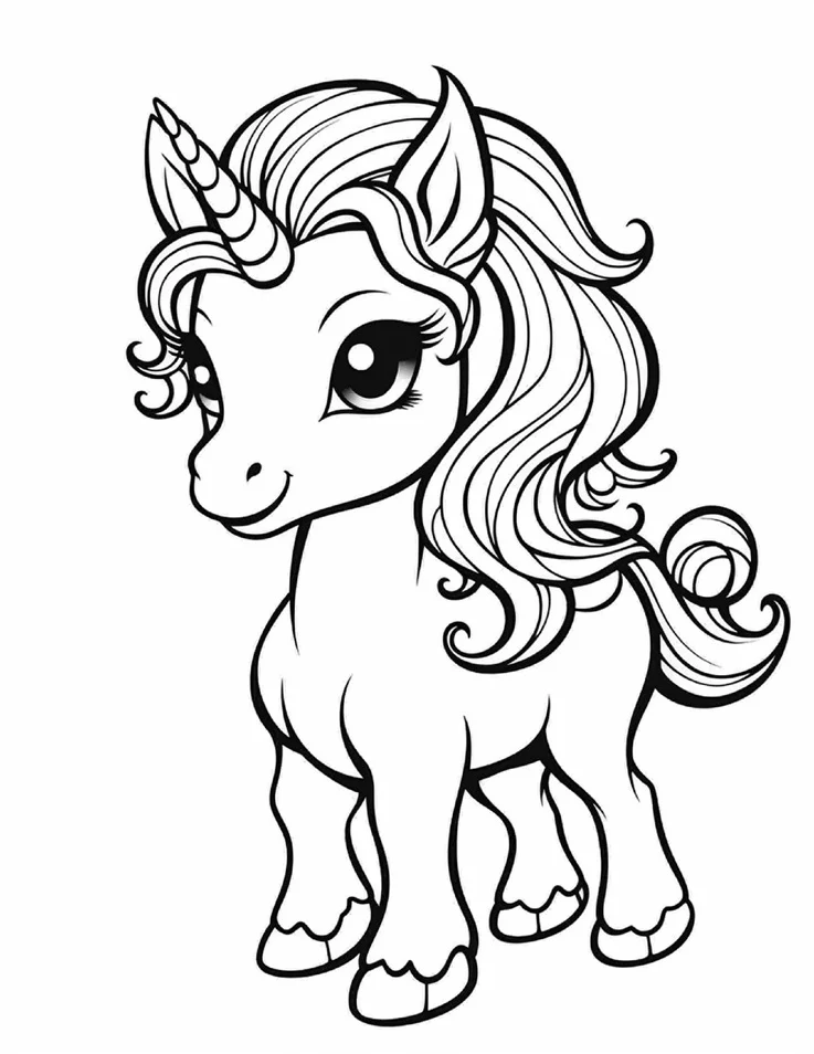 Desenhos de Unicórnios para colorir 32