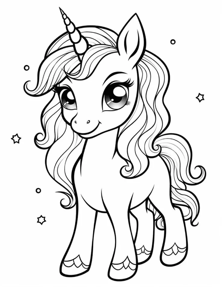 Desenhos de Unicórnios para colorir 35