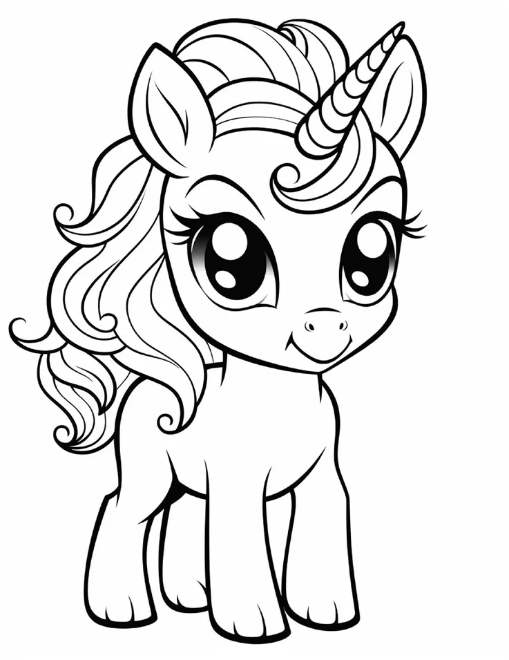 Desenhos de Unicórnios para colorir 37