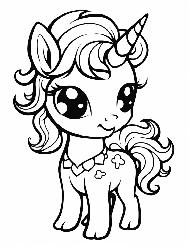 Desenhos de Unicórnios para colorir 38
