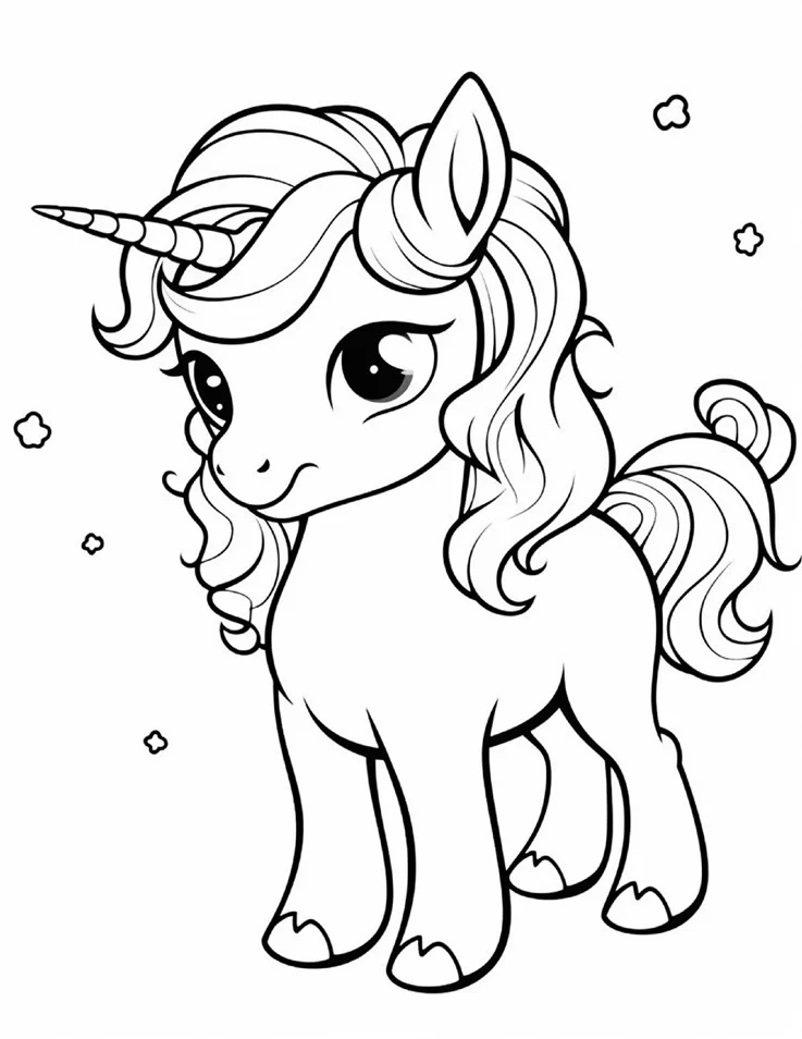 Desenhos de Unicórnios para colorir 4