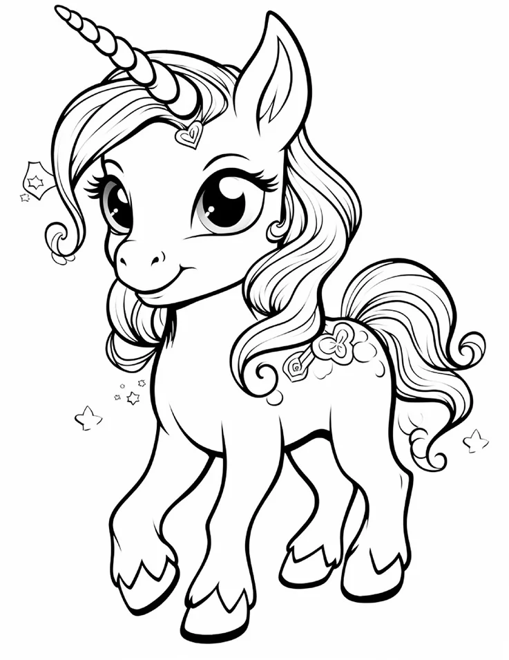 Desenhos de Unicórnios para colorir 45