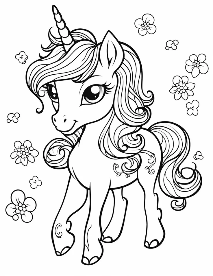 Desenhos de Unicórnios para colorir 46