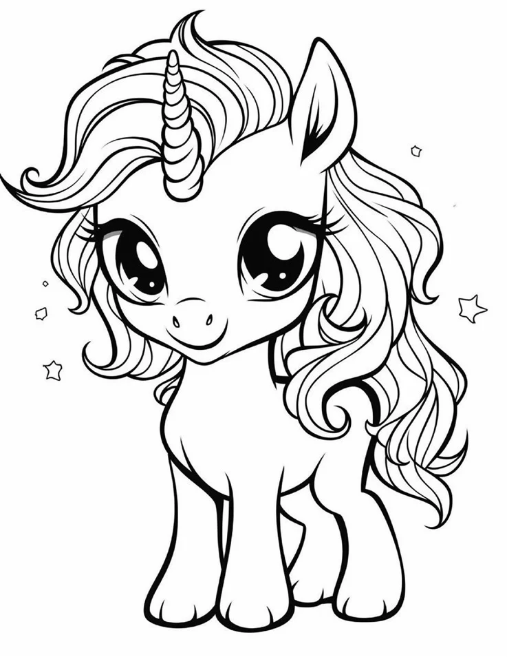 Desenhos de Unicórnios para colorir 47