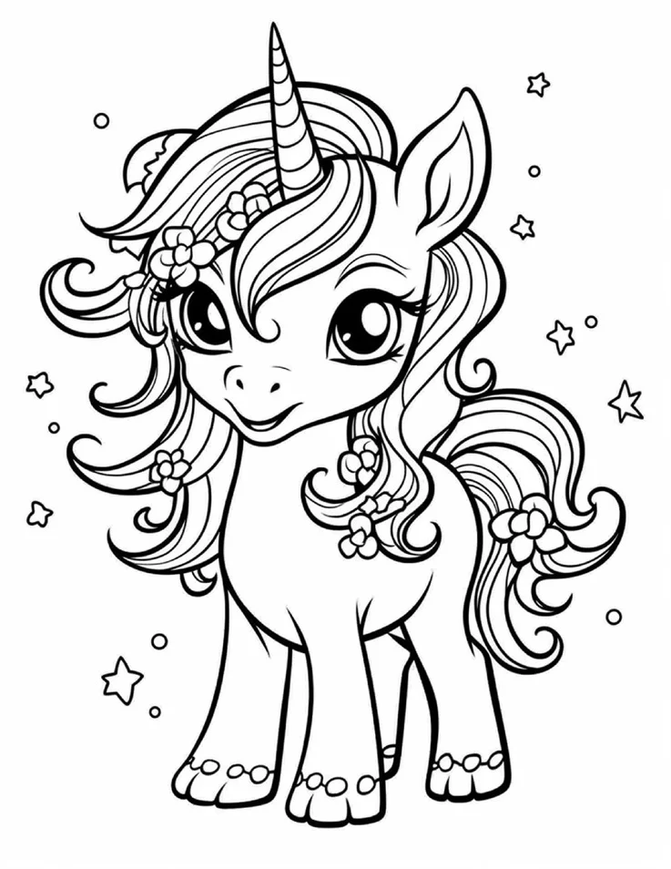 Desenhos de Unicórnios para colorir 52