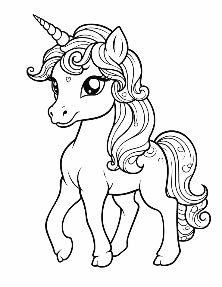 Desenhos de Unicórnios para colorir 55