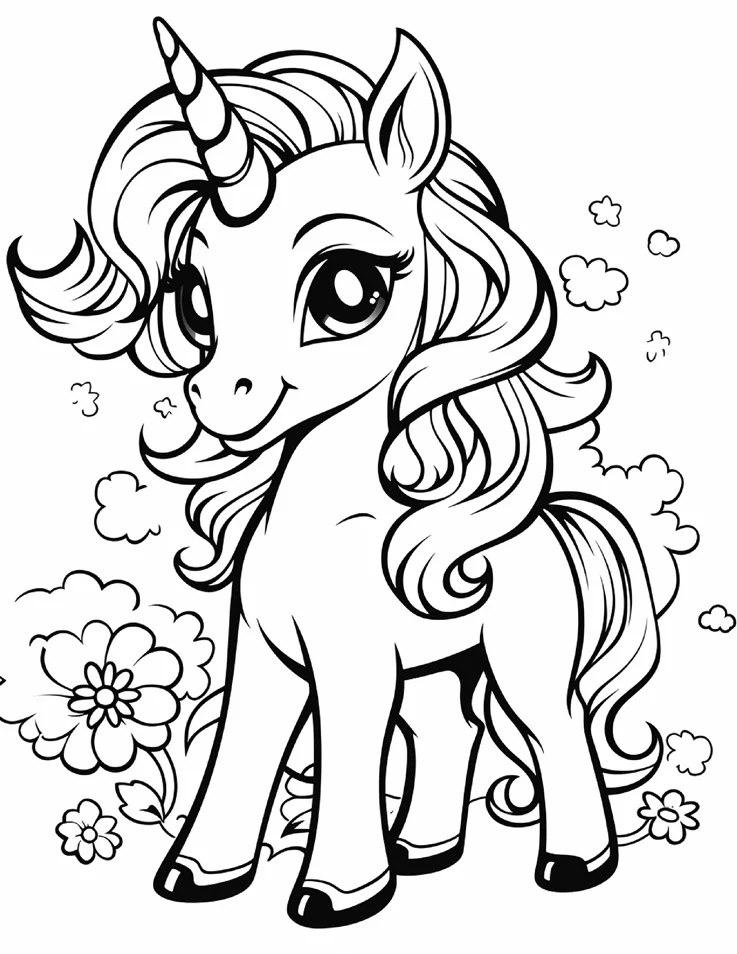Desenhos de Unicórnios para colorir 56