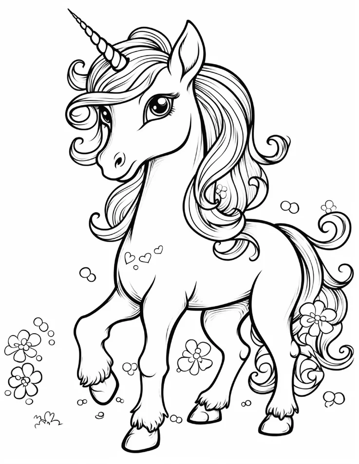 Desenhos de Unicórnios para colorir 57