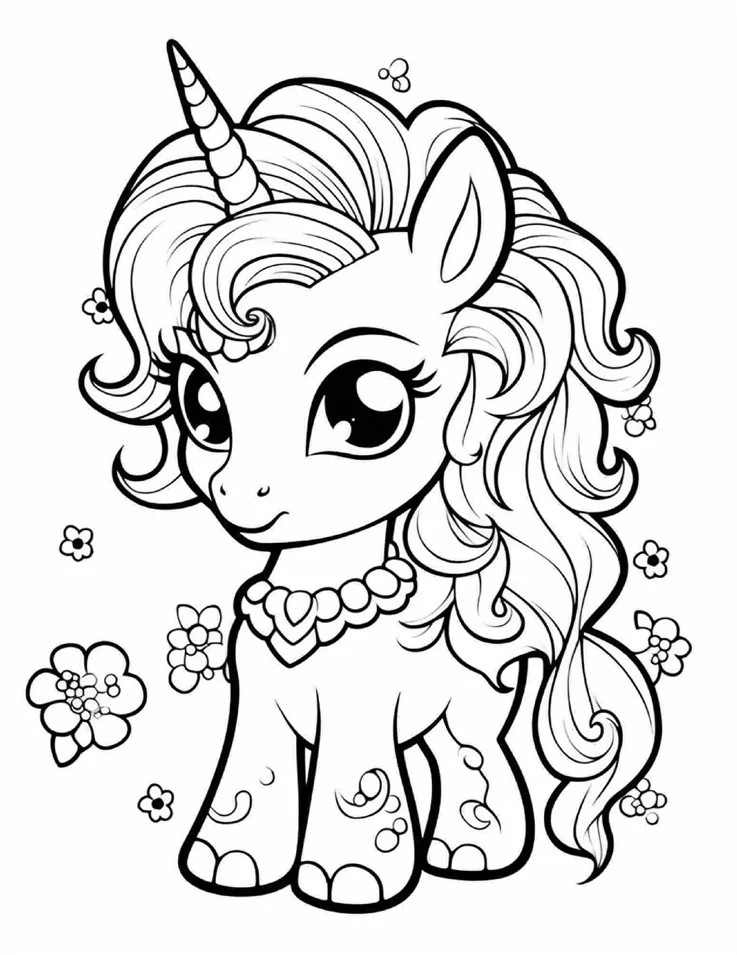Desenhos de Unicórnios para colorir 58