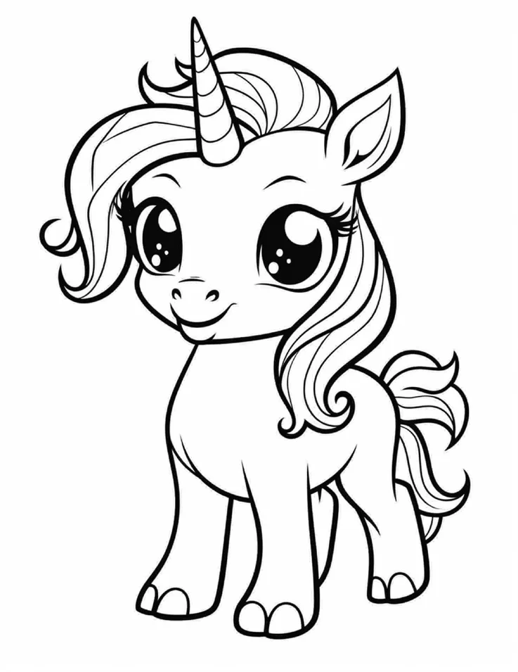 Desenhos de Unicórnios para colorir 6