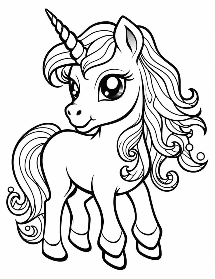 Desenhos de Unicórnios para colorir 65