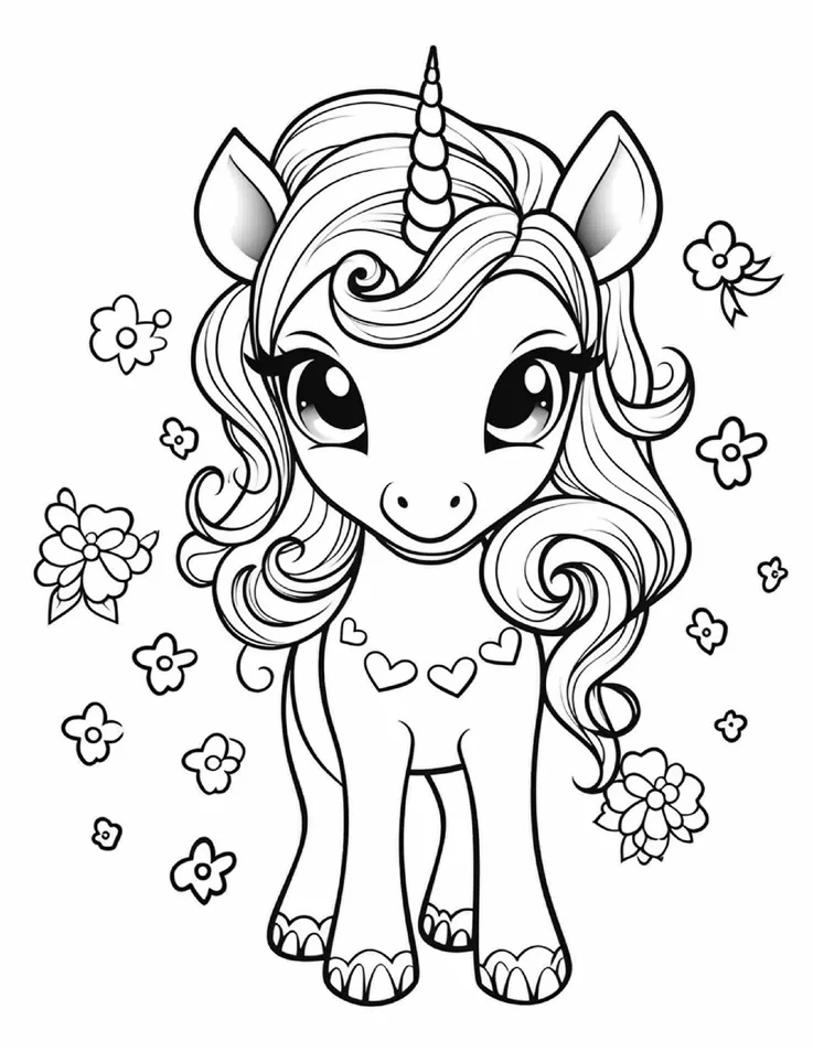 Desenhos de Unicórnios para colorir 7